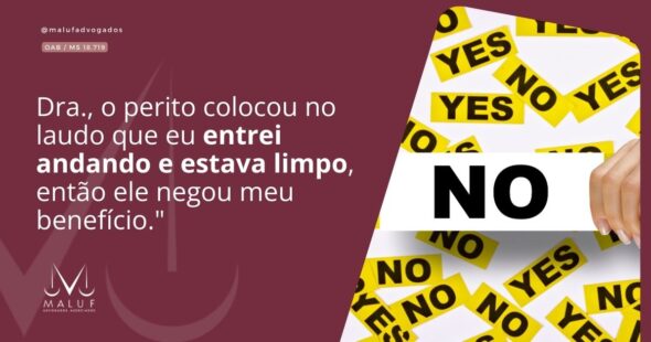 Dra., no resultado da minha perícia diz que "entrei andando e estava limpo". Mas eu tenho depressão. Isso tem a ver?